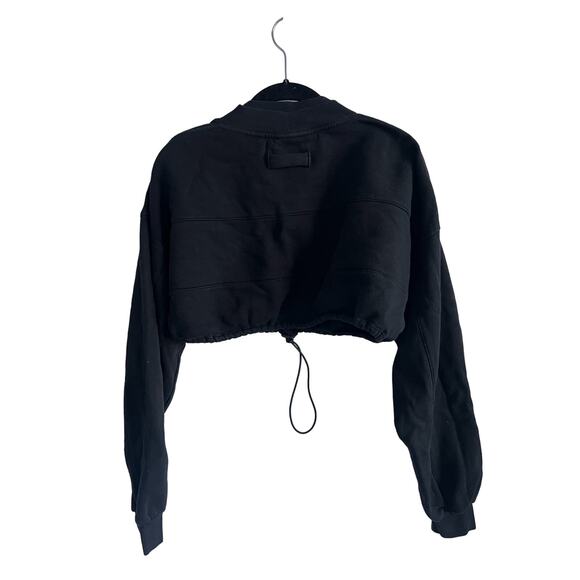 JOAH BROWN DRAW CORD CROP CREW black size One Size - Picture 8 of 11